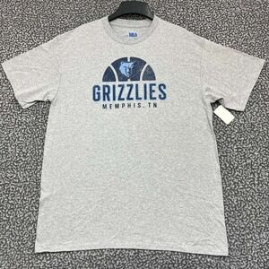 Memphis Grizzlies Shirt Men Large Gray NBA Short Sleeve Crew‎ Neck New L